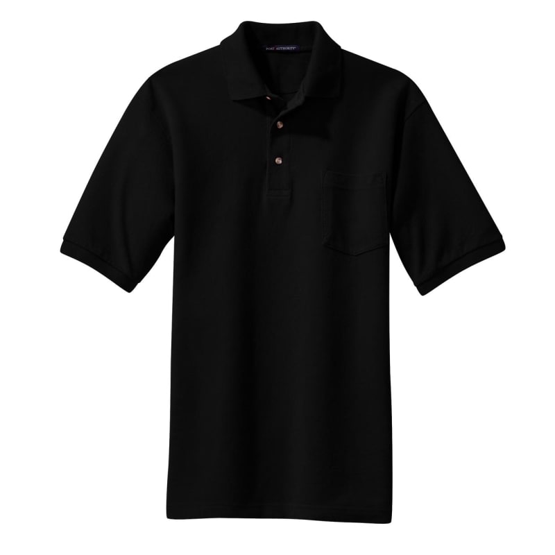 Port Authority Heavyweight Cotton Pique Polo With Pocket. 6