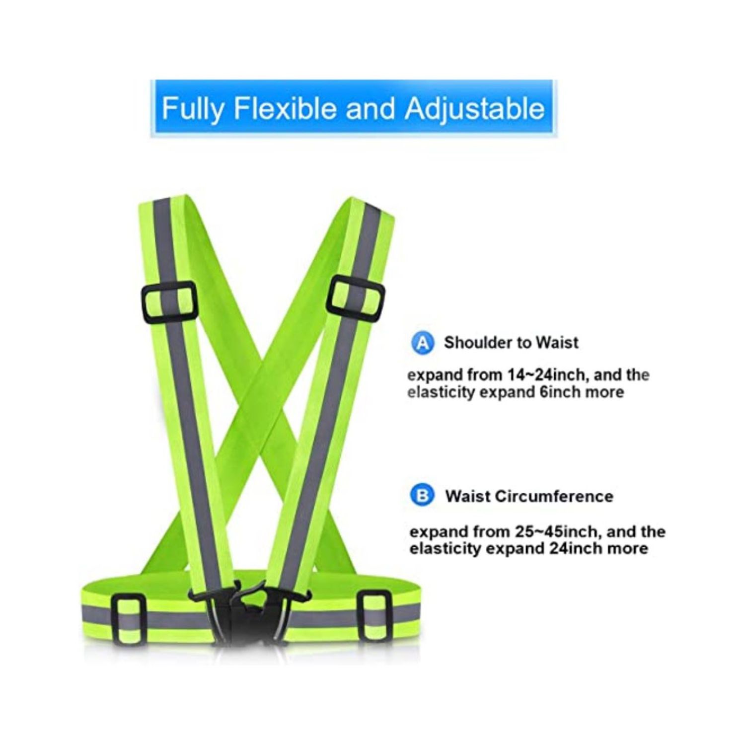 Adjustable Reflective Tape Safety Running Cross Belt 5