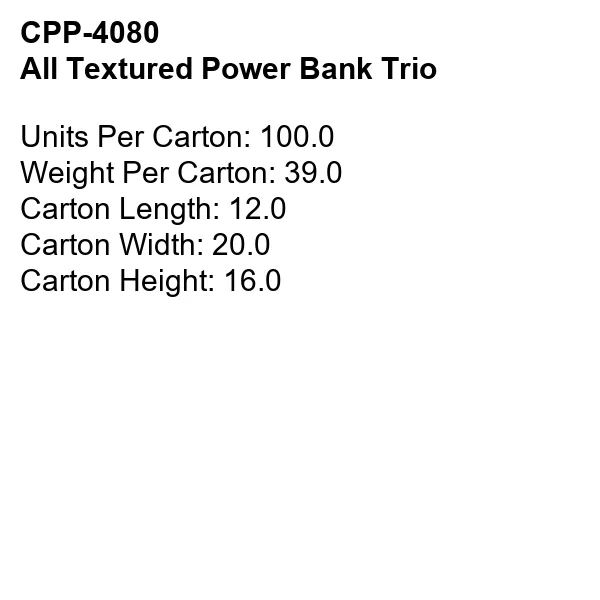 All Textured Power Bank Trio 9