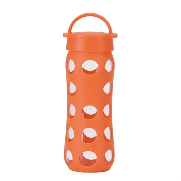 16 oz Glass Cup with Borosilicate and Silicone Sleeve 8