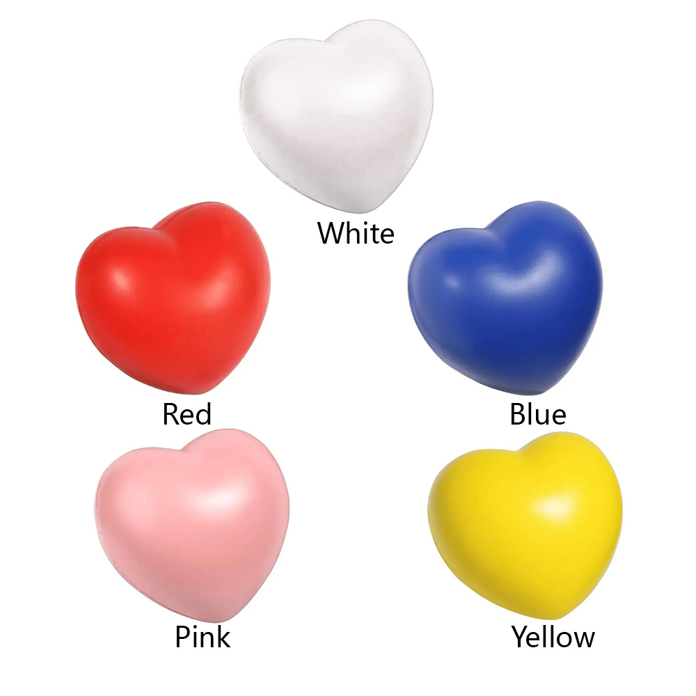 Custom Sweet Colorful Heart Squeezies Stress Ball 4