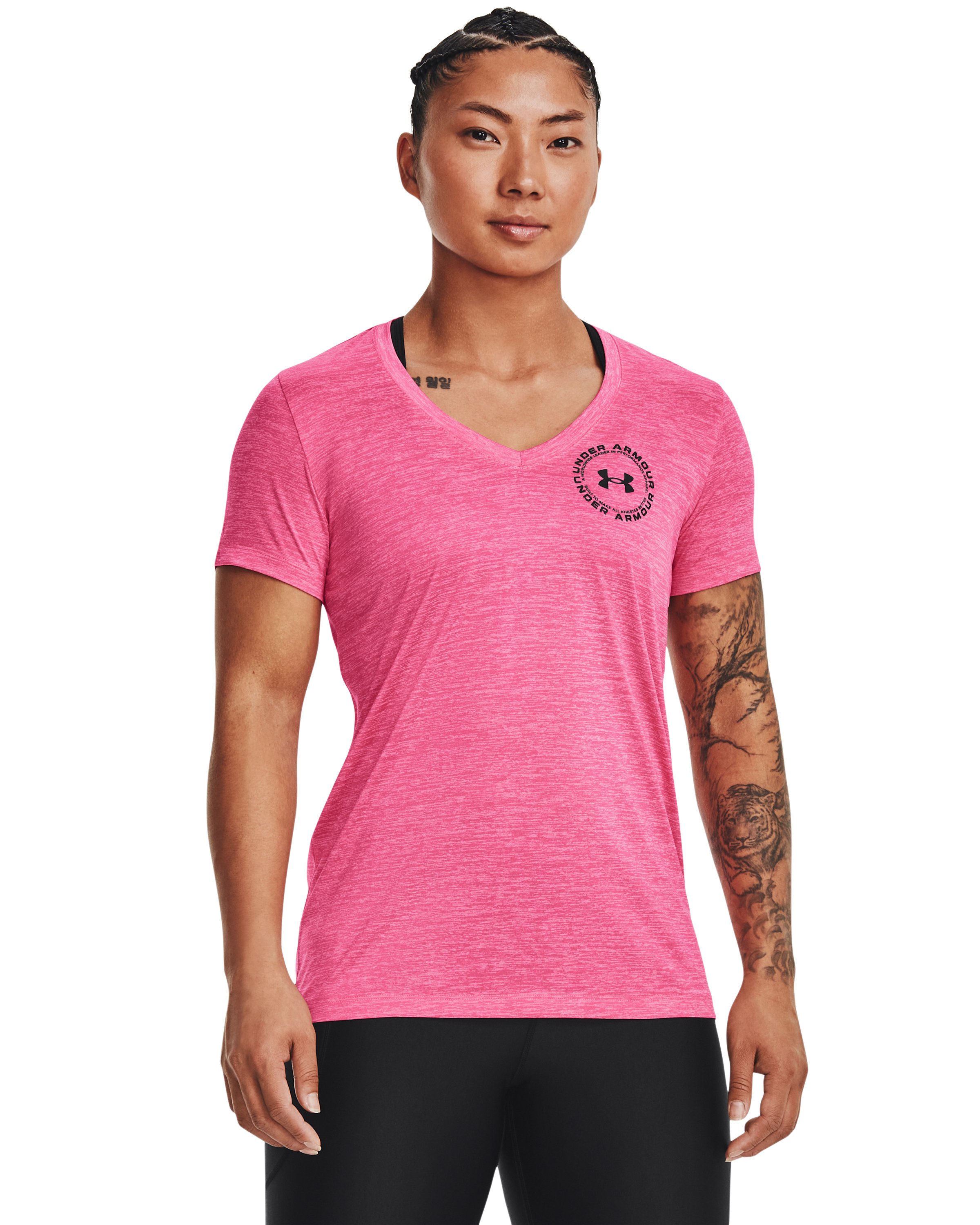 UA Tech Twist Crest Women's Short Sleeve 1