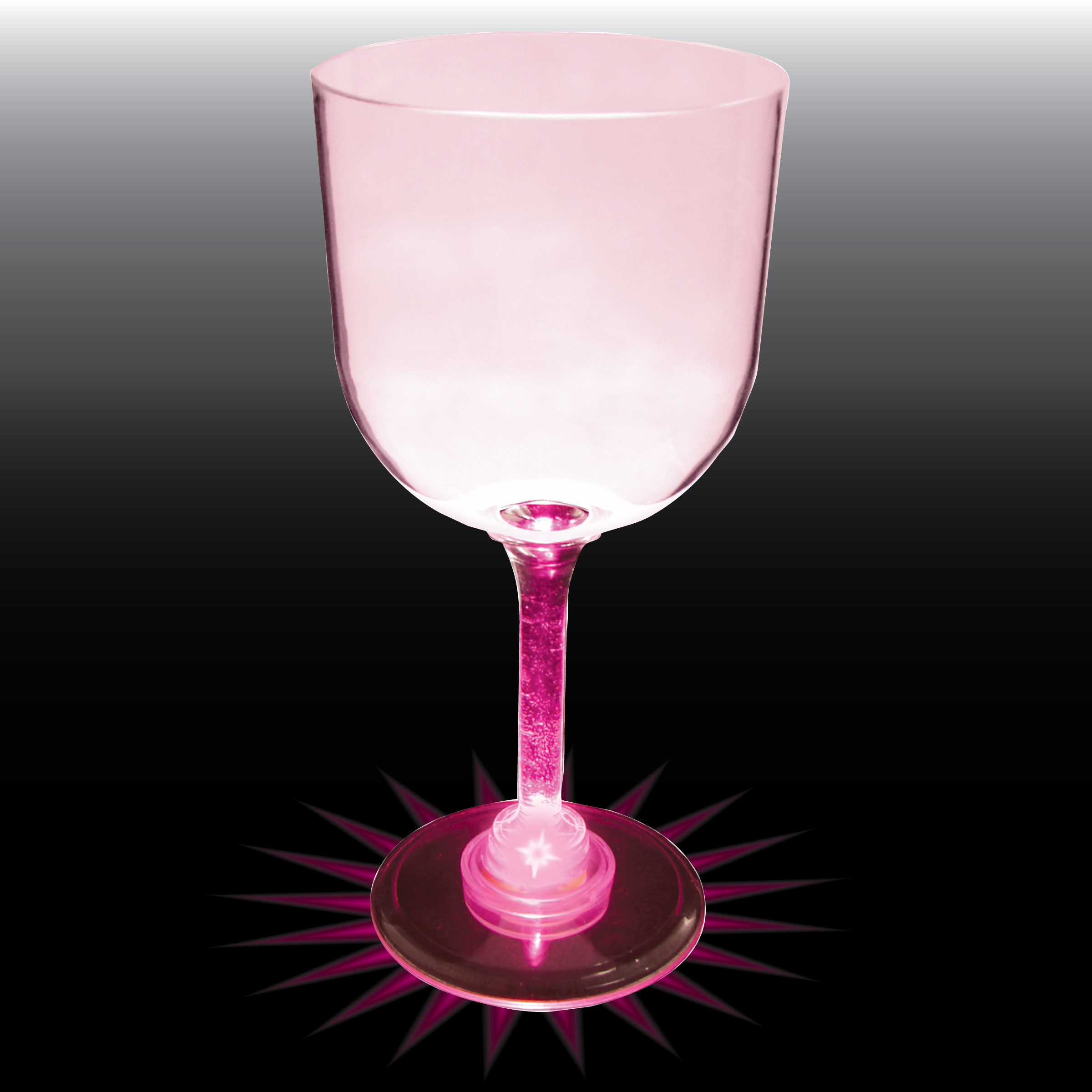 14oz Light Up Standard Stem Plastic Wine Goblet 3
