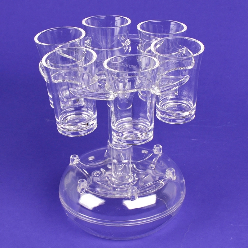 6 Shots Glass Dispenser And Holders 12