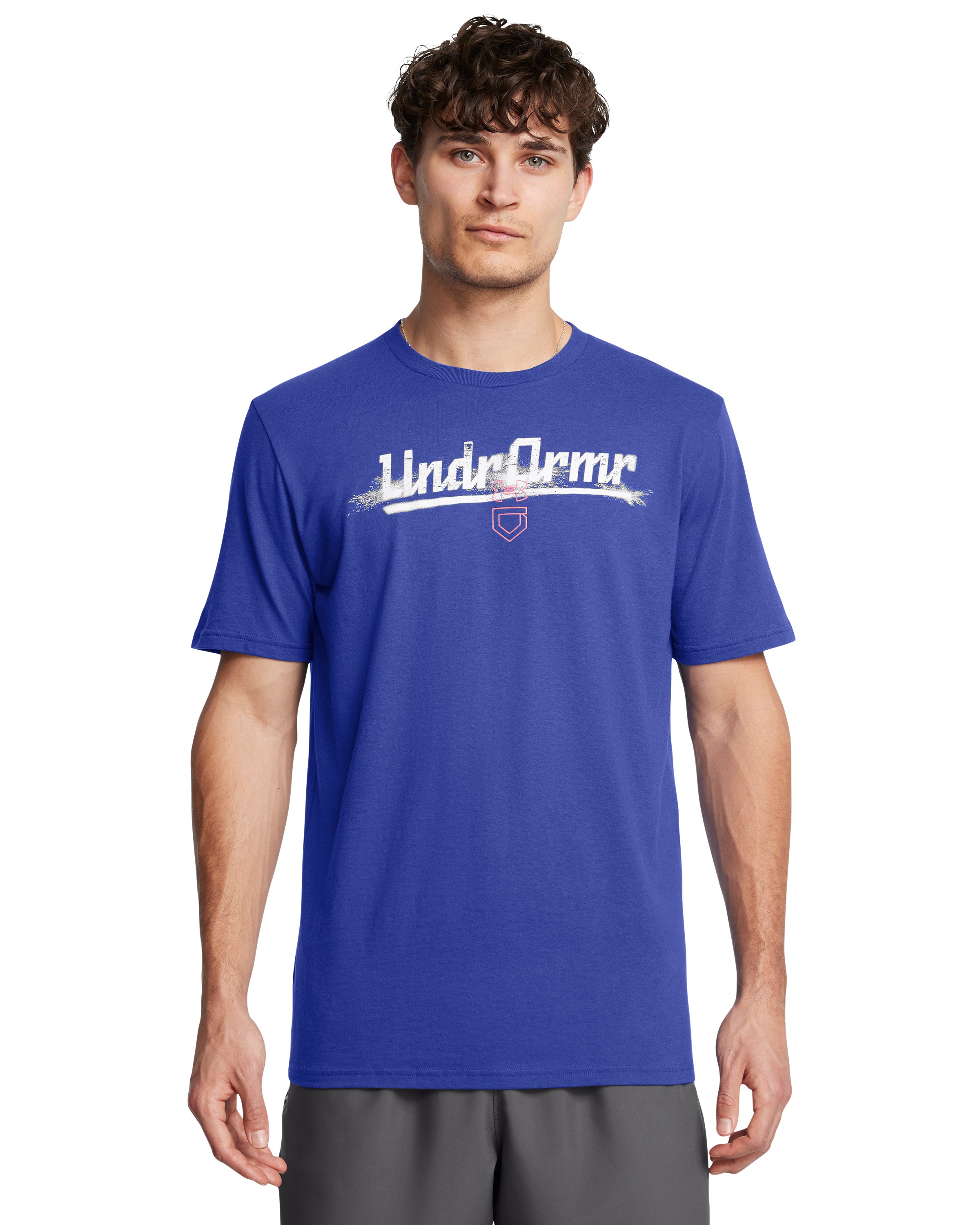 UA Baseball Script Worn Men's Short Sleeve 4