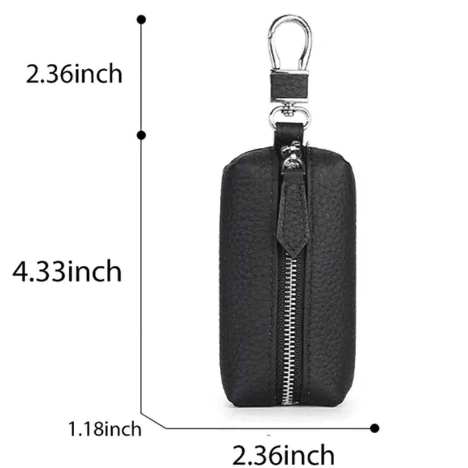 Genuine Leather Car Key Holder with Clip 11