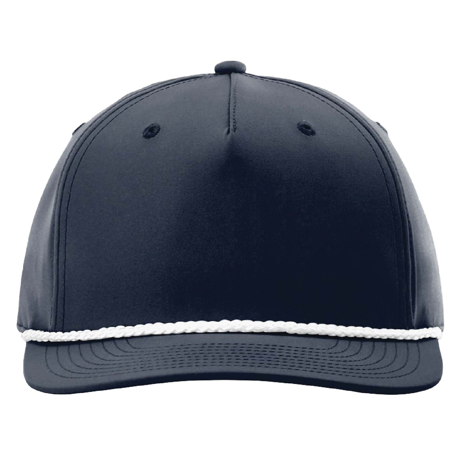Richardson #258 Five Panel Rope Cap w/Leatherette Adhesive Patches or Embroidery 10