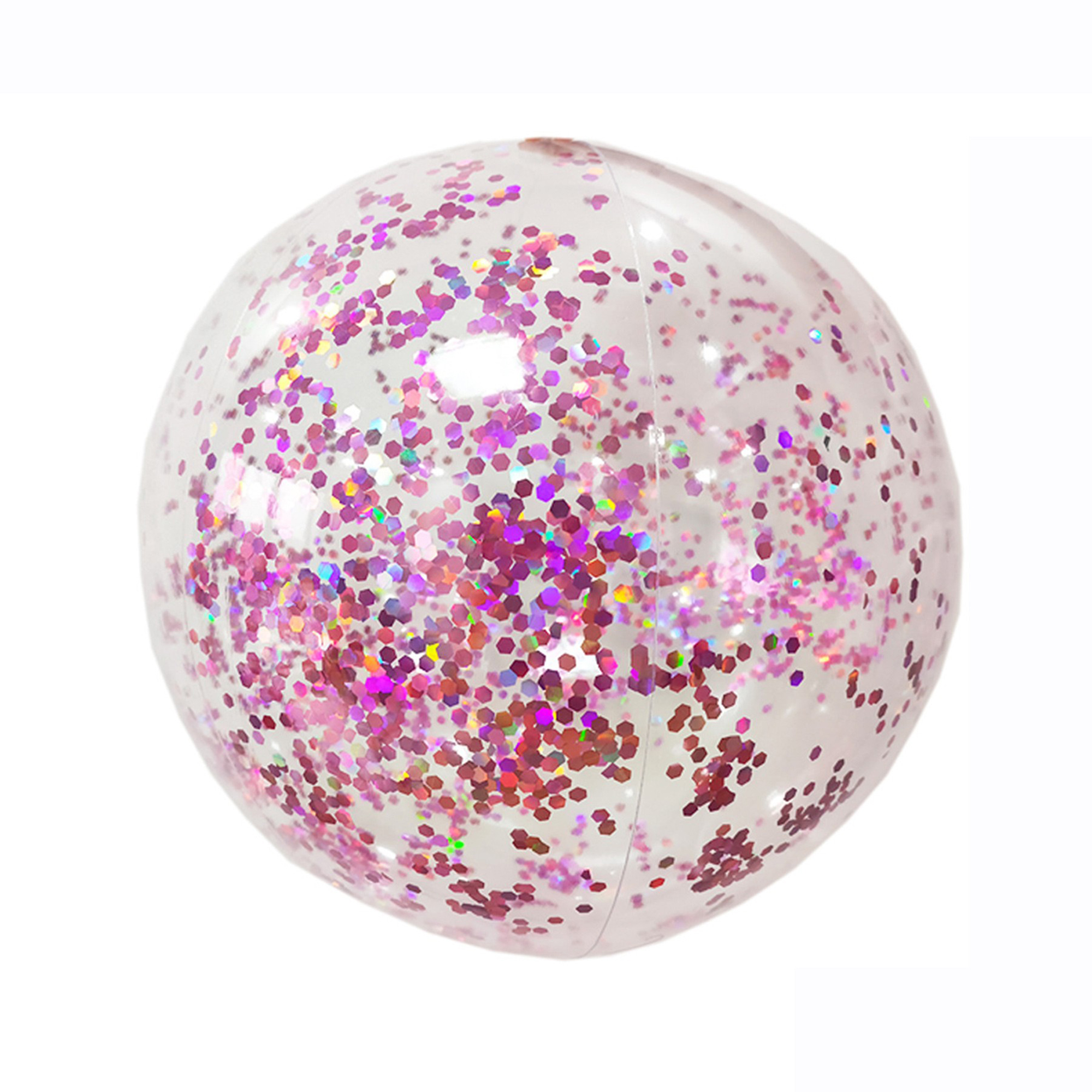 Sparkly Clear Round Inflatable Beach Ball 4