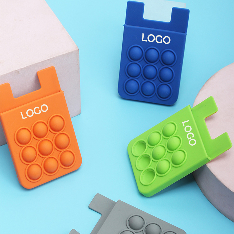 Silicone Popper Stress Reliever Phone Card Holder 5