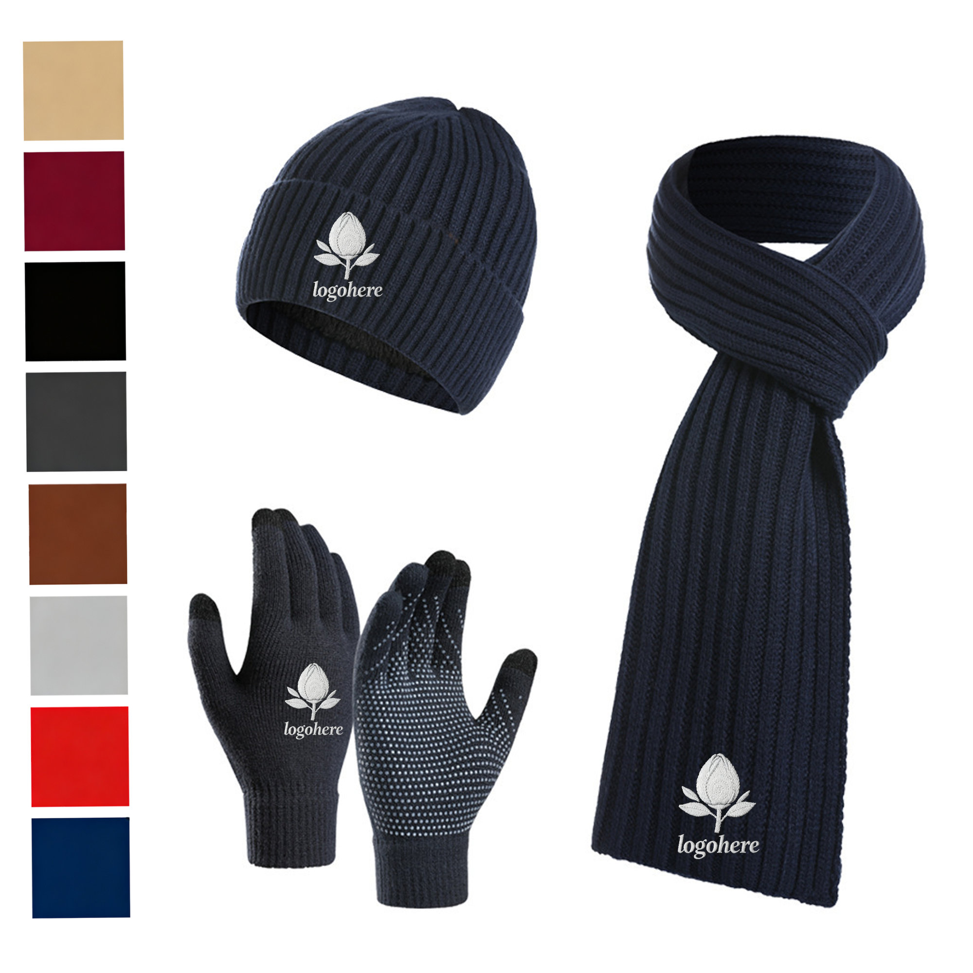 Unisex 3-Piece Winter Accessories with Touch Capability 1
