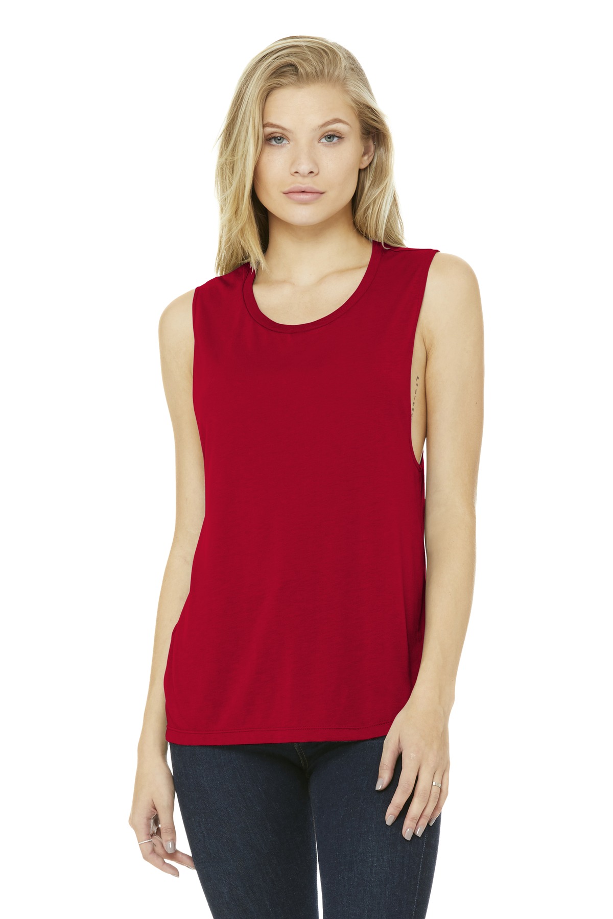 BELLA+CANVAS Women's Flowy Scoop Muscle Tank. BC8803 166