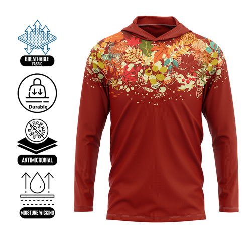 Unisex & Kids' Sublimation 140G Mesh Long Sleeve Hooded Tee 2