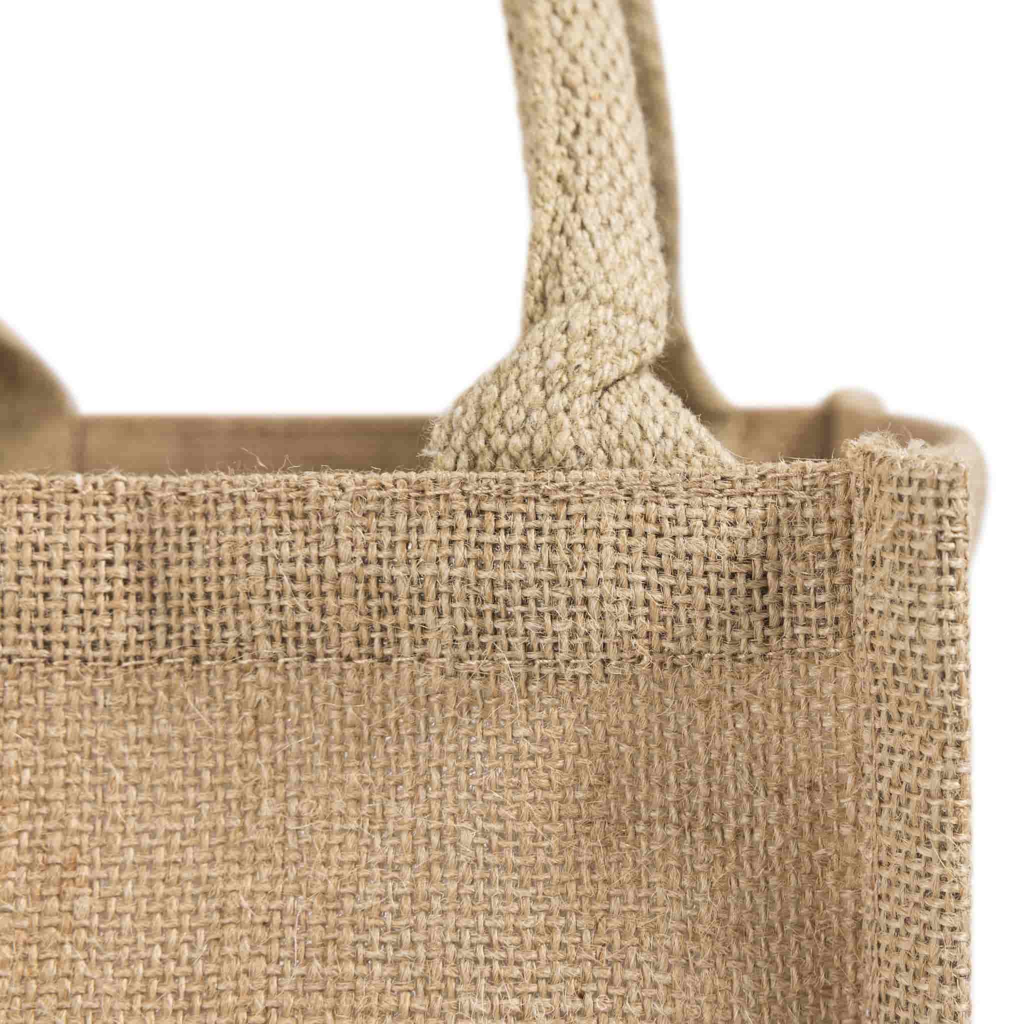 4 Bottle Jute Wine Bag 8