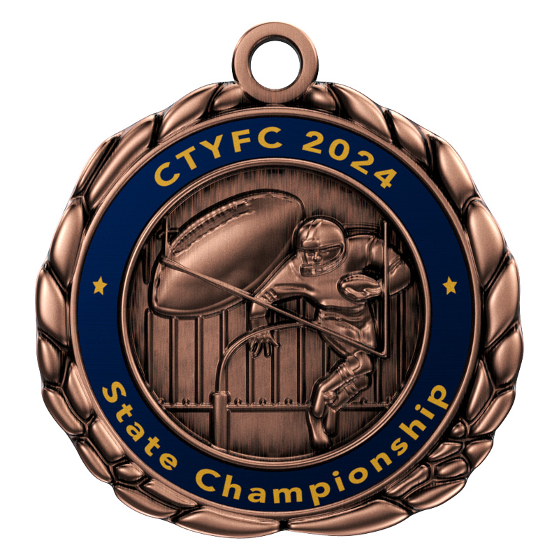 Express Vibraprint™ Football Quali-Craft Medallion (2-1/2") 6