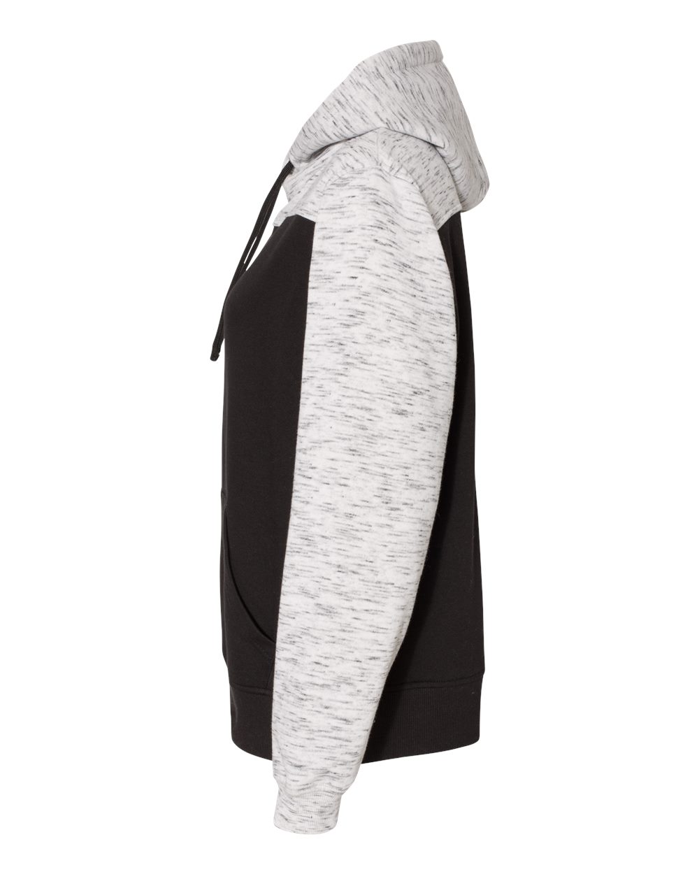 Men's Mélange Fleece Colorblocked Hooded Sweatshirt - 8676, custom hoodie or sweatshirt with logo imprint 21