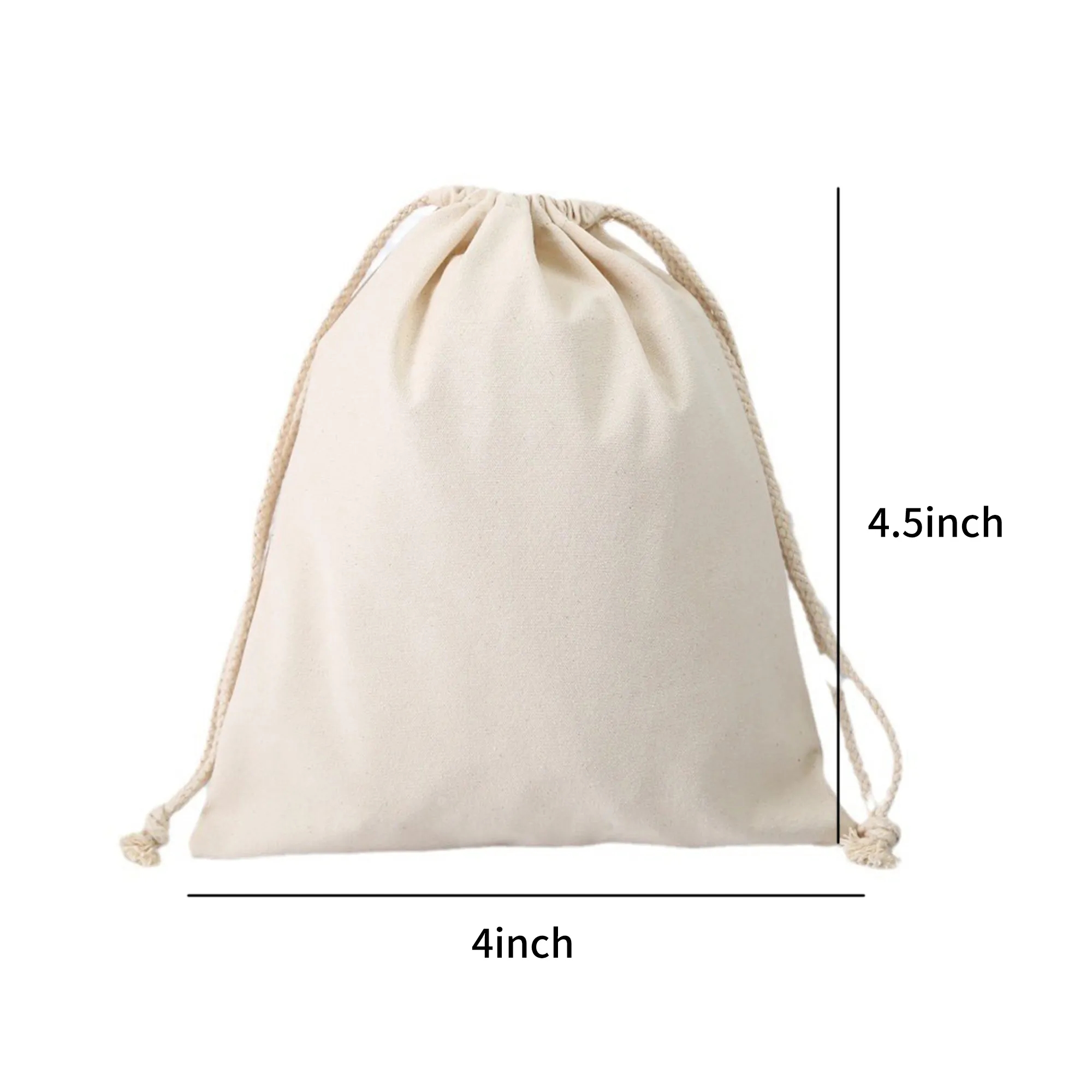 Canvas Drawstring Bag 4.5x4 5