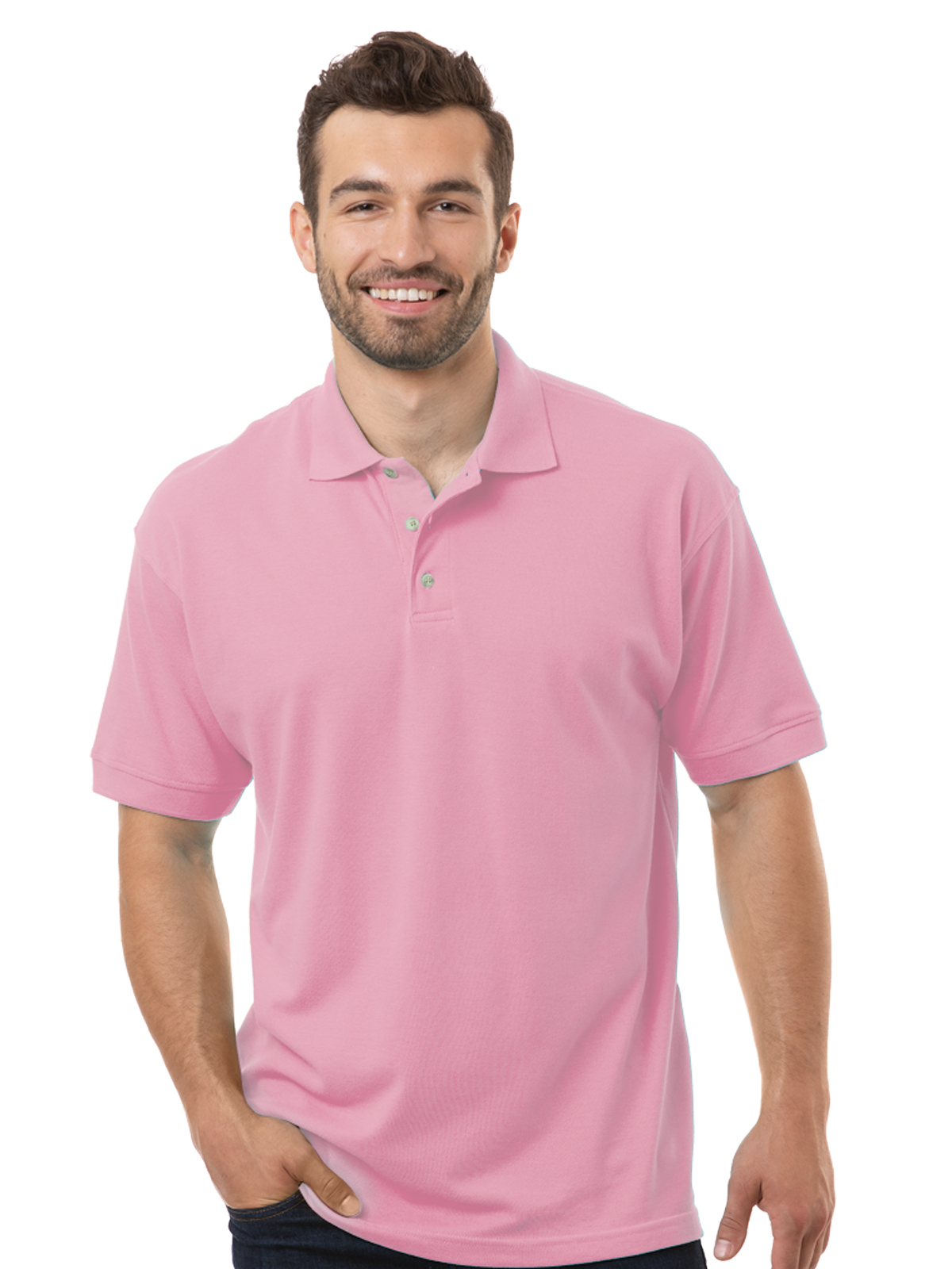 Blue Generation - Men's Pocketless Superblend Short Sleeve Polo 17