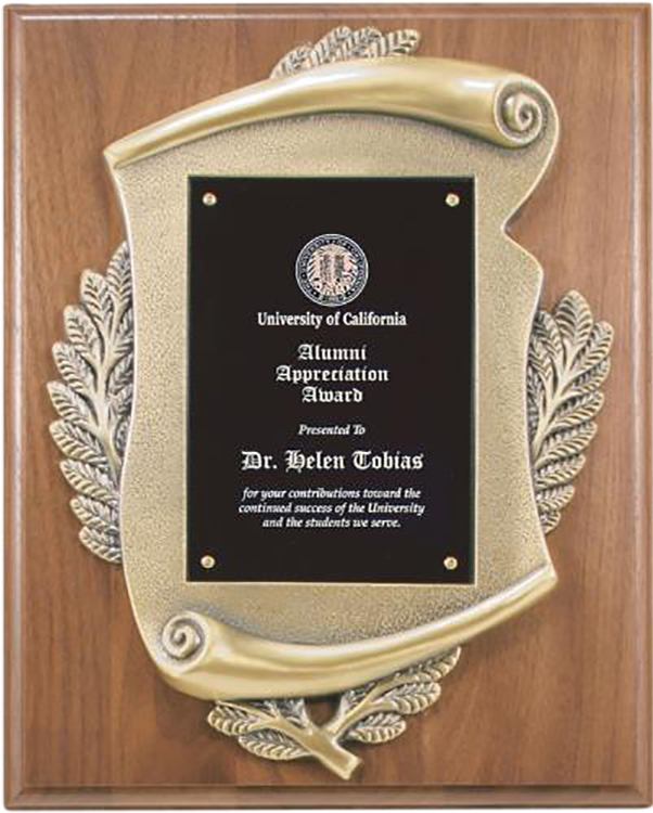 Premium Walnut Scroll Plaque