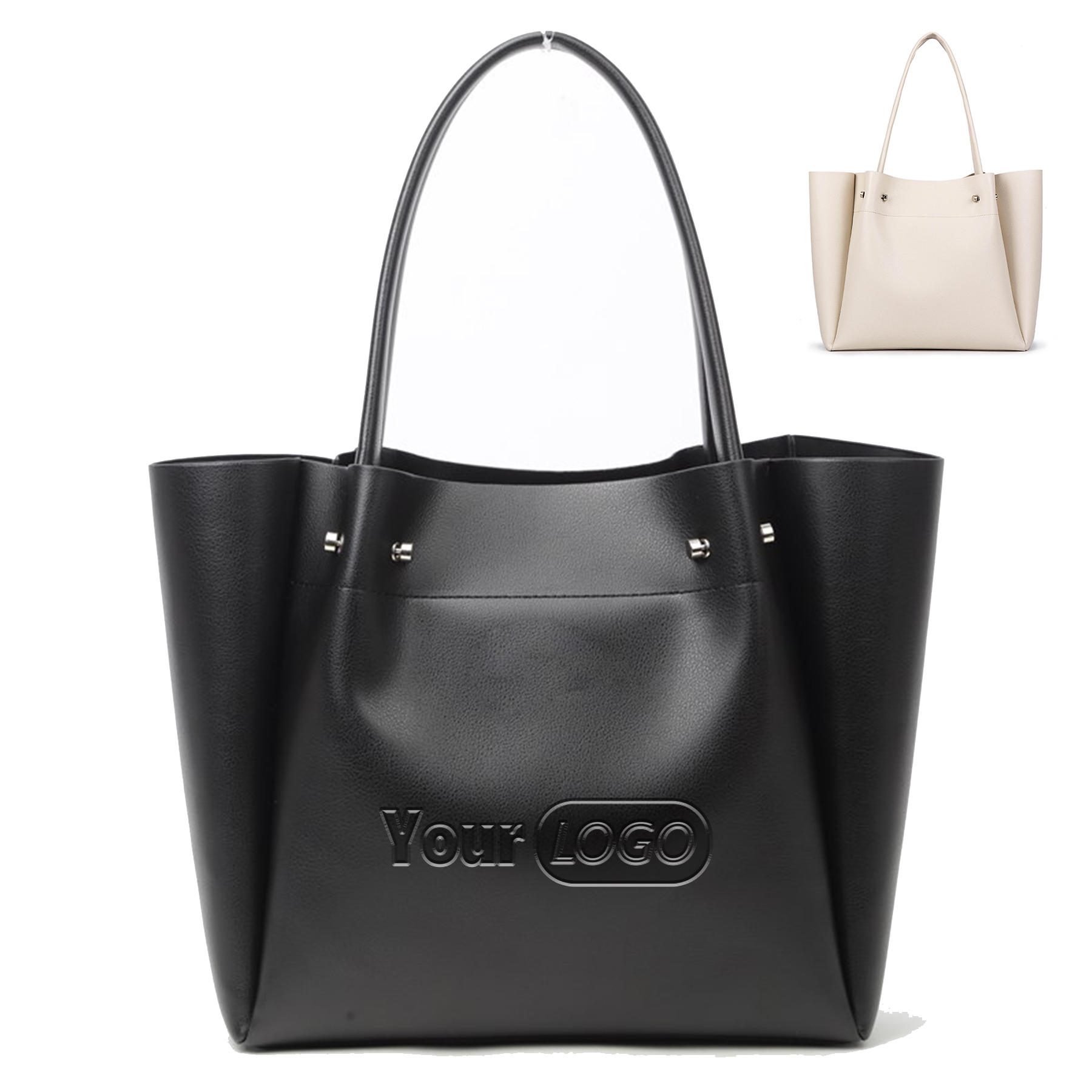 PU Large capacity shopping shoulder tote bag 2