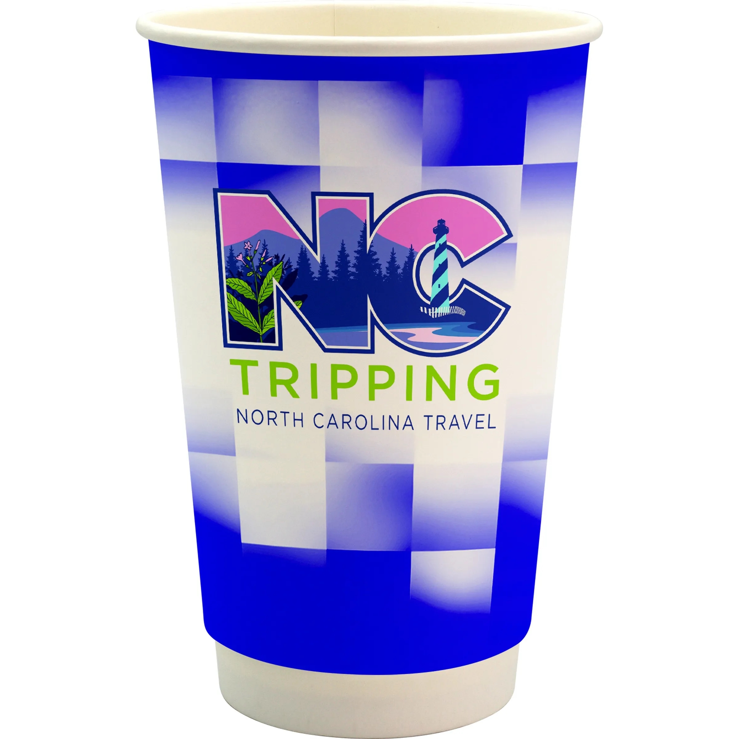 16 oz. Full Color Shaded Checkers Paper Cup 10
