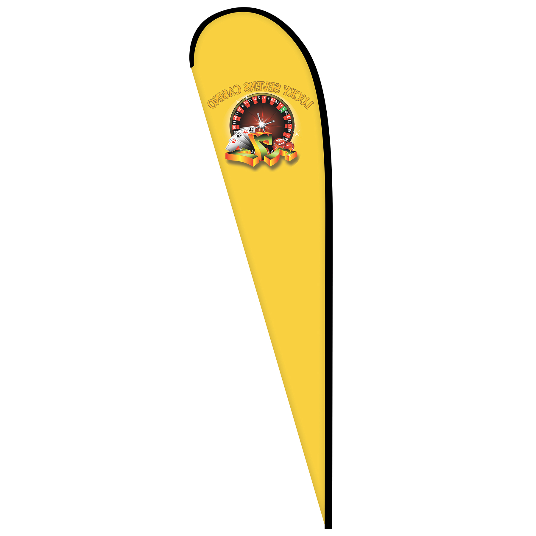12' Single Reverse Custom Portable Teardrop Banner 4