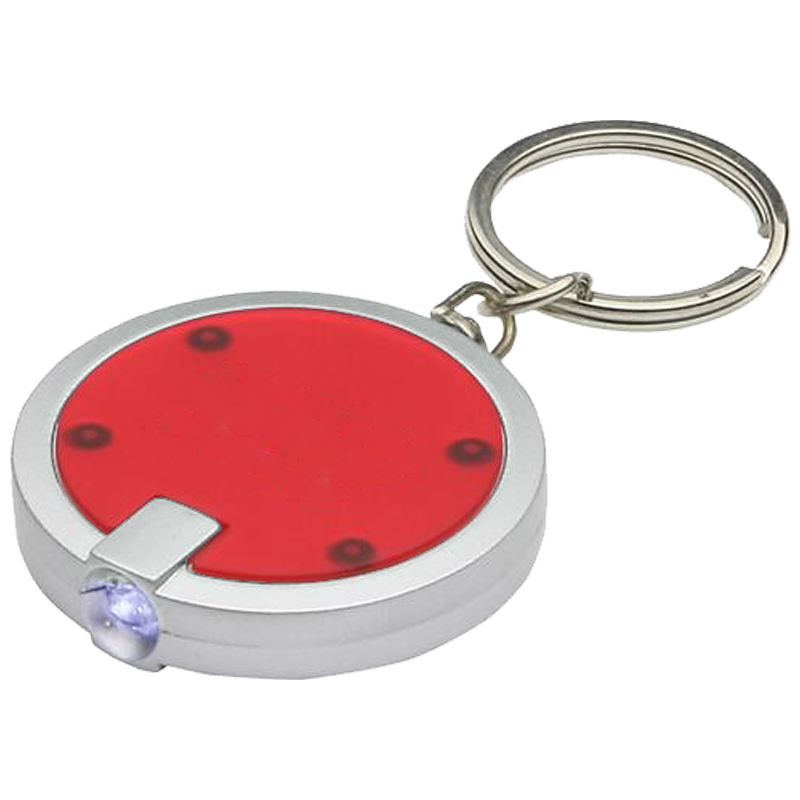 Circular Shaped LED Flashlight Key Chain 6