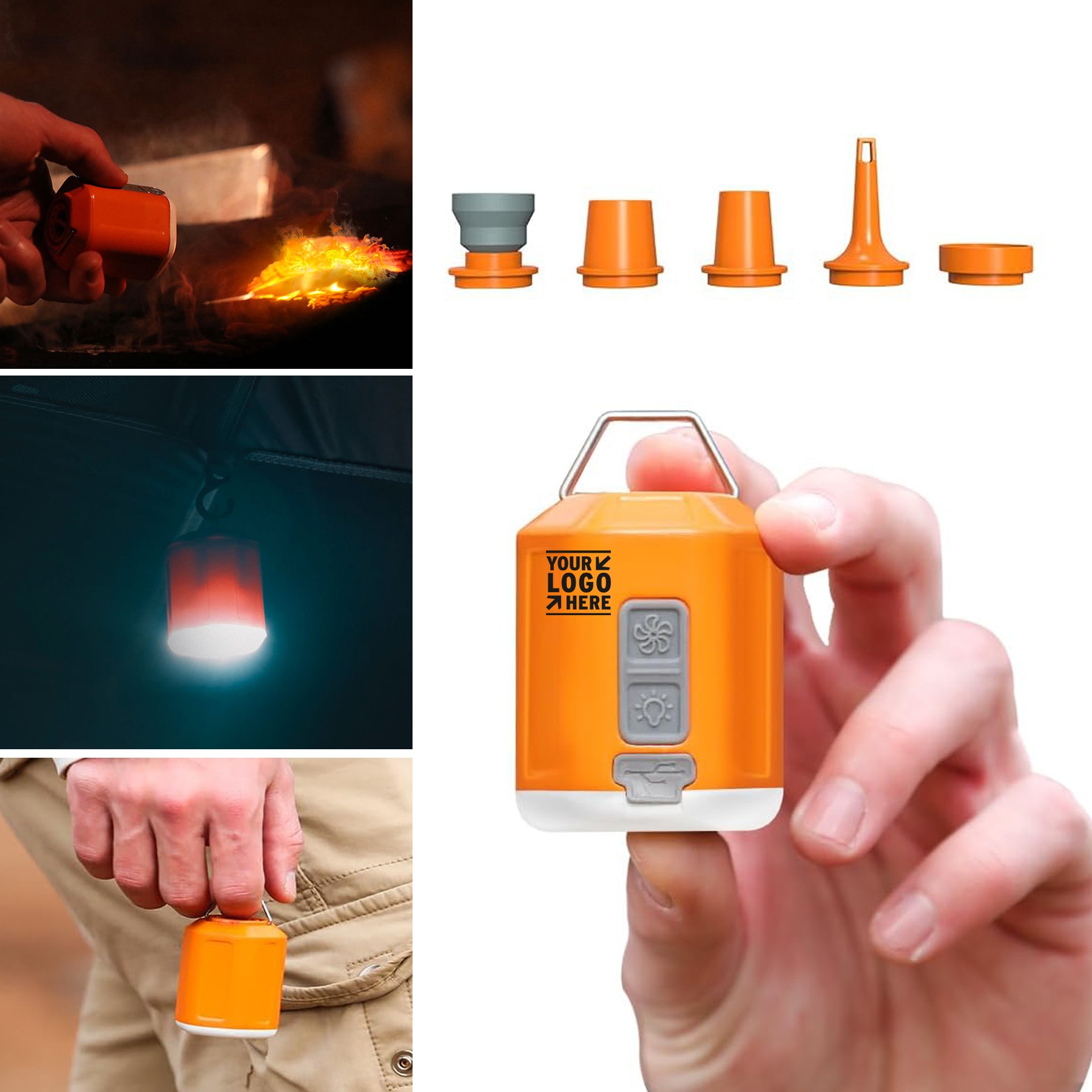 Rechargeable Inflatable Portable 4.2kPa Air Camping Light Ultra Air Mattress Pump 2