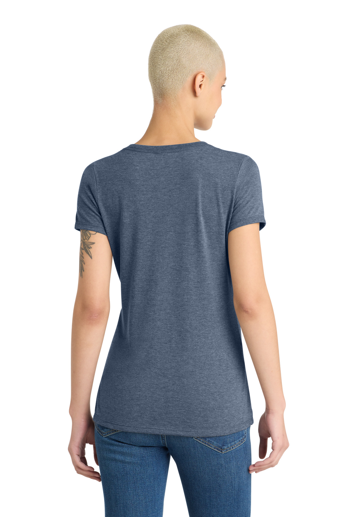 District Women's Perfect Tri V-Neck Tee. DM1350L 185