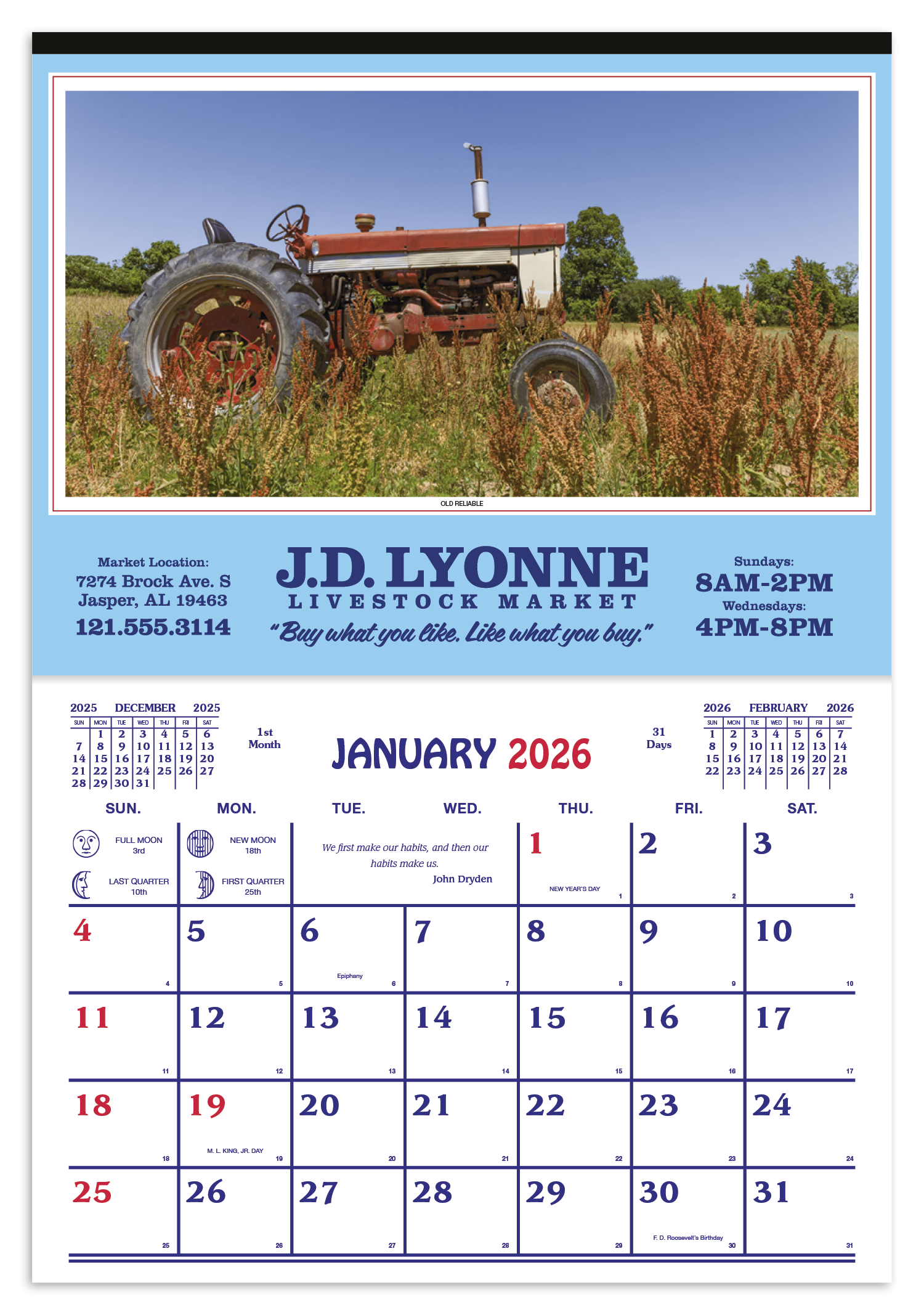 Skinner & Kennedy® Farm Calendar 79