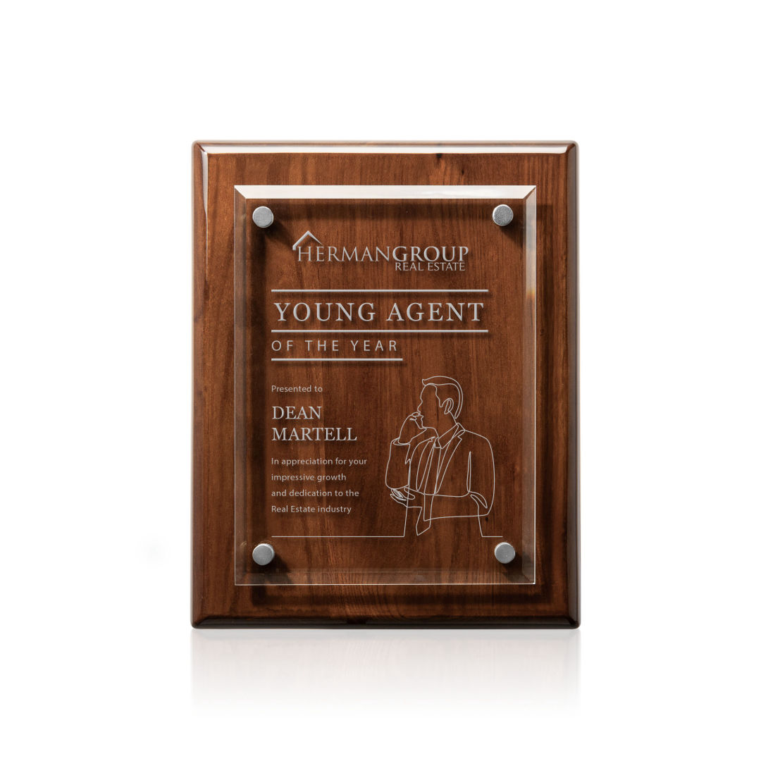 Caledon Plaque - Walnut/Silver 5