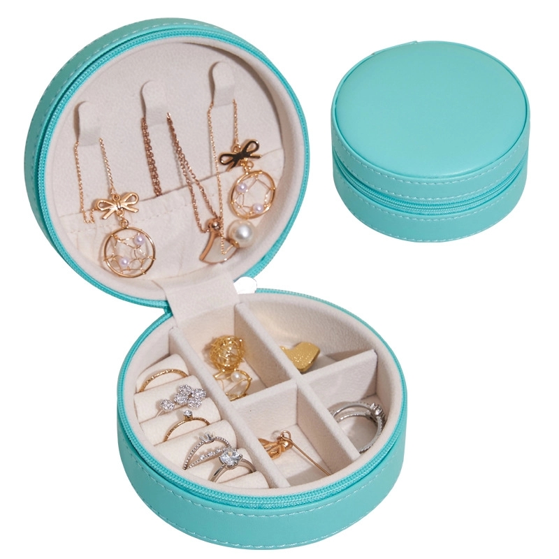 Custom PU Leather Portable Travel Jewelry Organizer Box 15