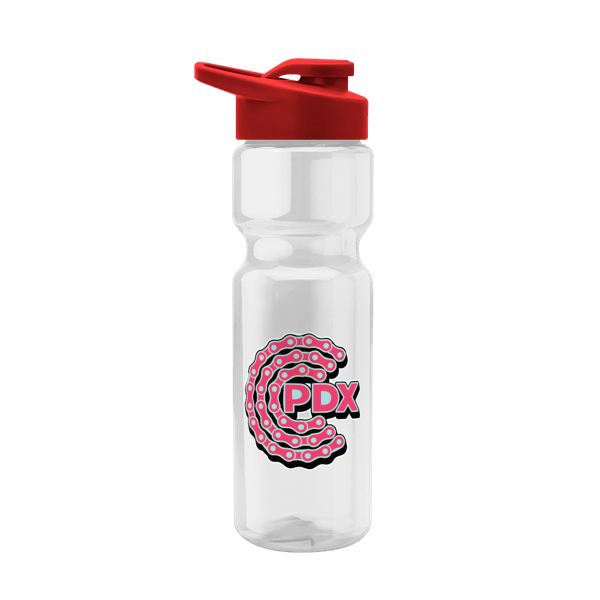 Blazer 28oz Transparent Bike Bottle w/Drink-thru Lid 122