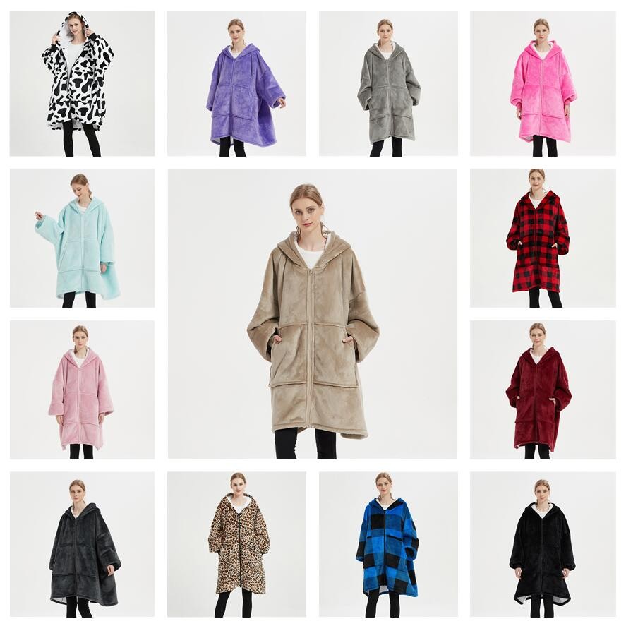 Womens Wearable Sweatshirt Oversized Hoodie Blanket 6