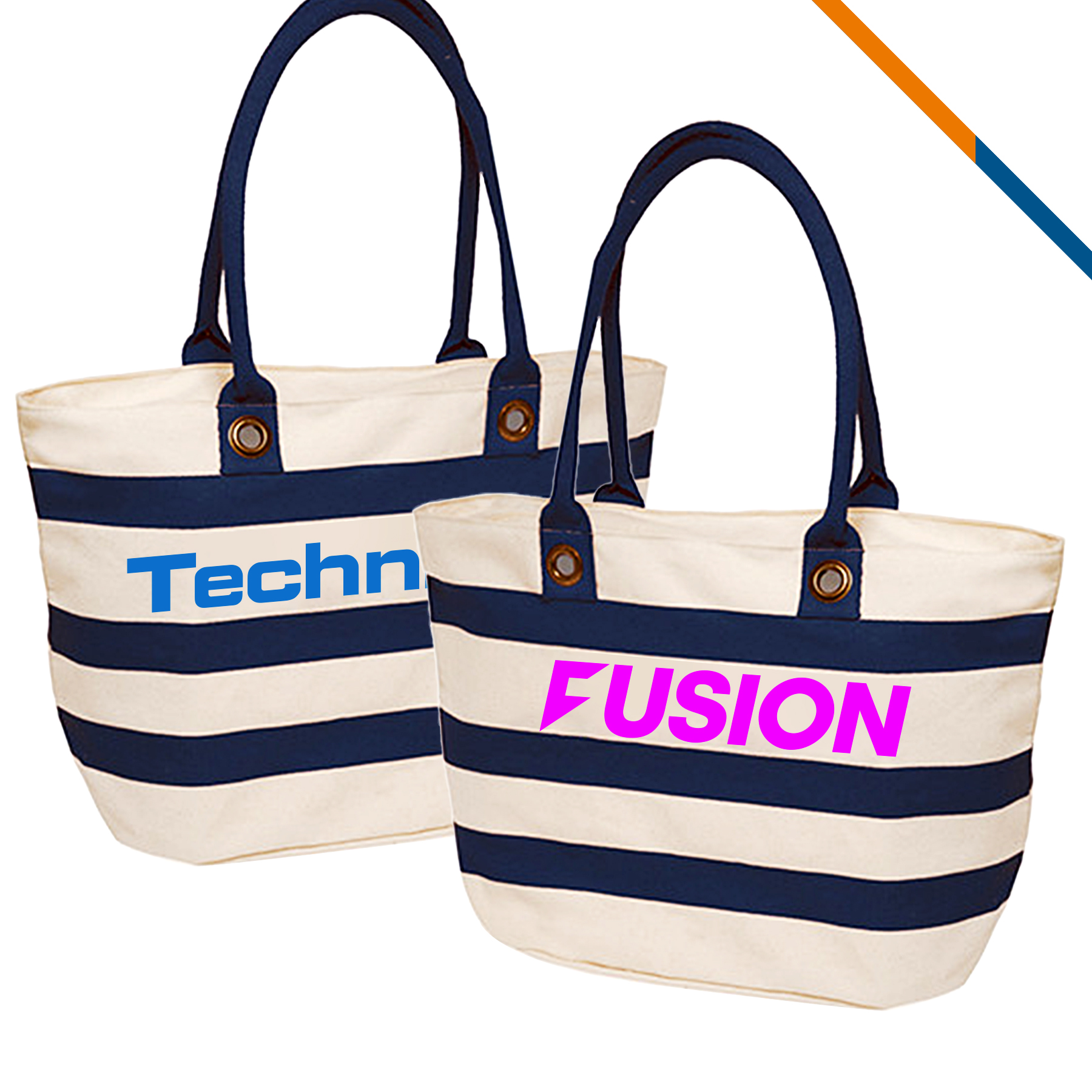 Tera Striped Tote Bag, custom tote bag with logo imprint 4