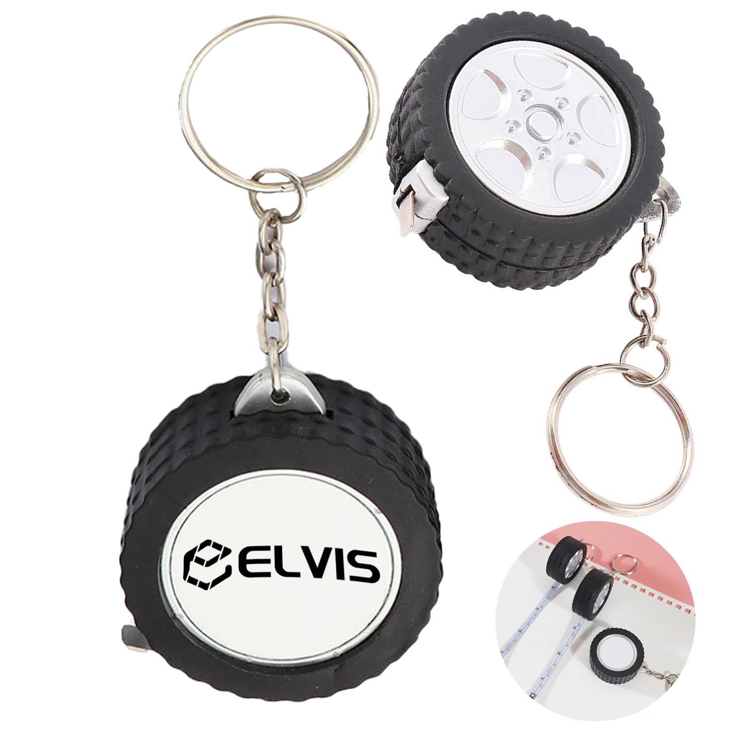 Mini Tire Tape Measure Keychain 5
