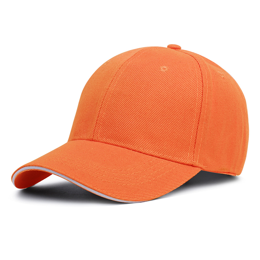 Stock Solid Color Poly Twill 6-Panel Baseball Cap w/ 2