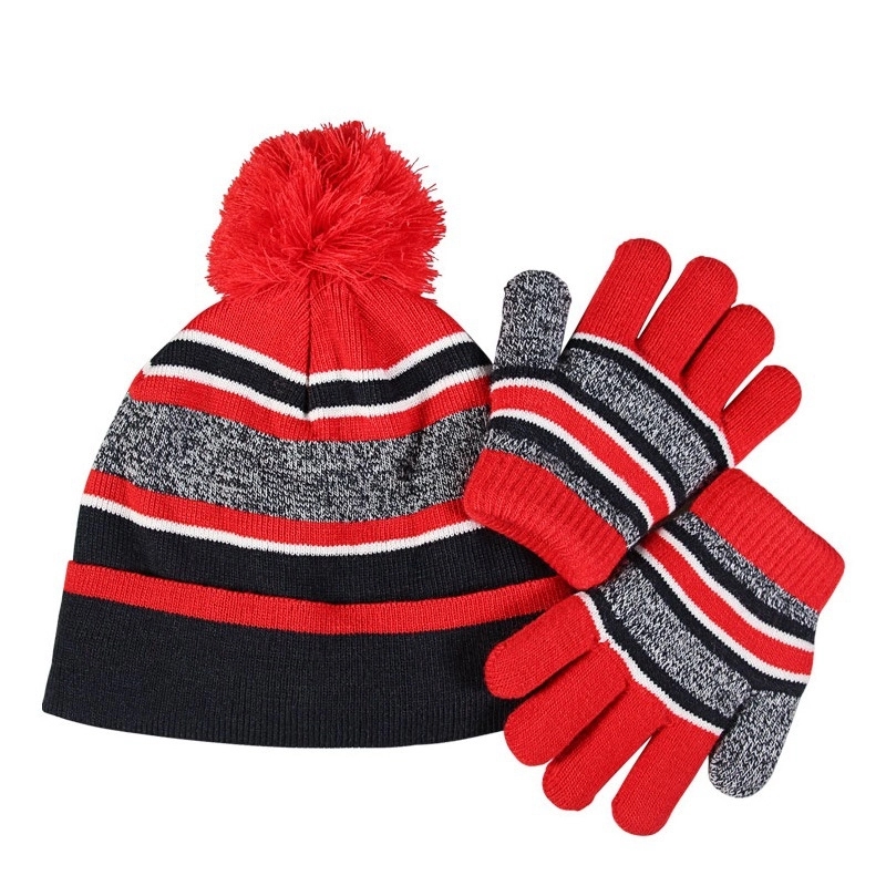 Kids Hat Scarf Gloves Toddler Winter Knit 2 Set 7