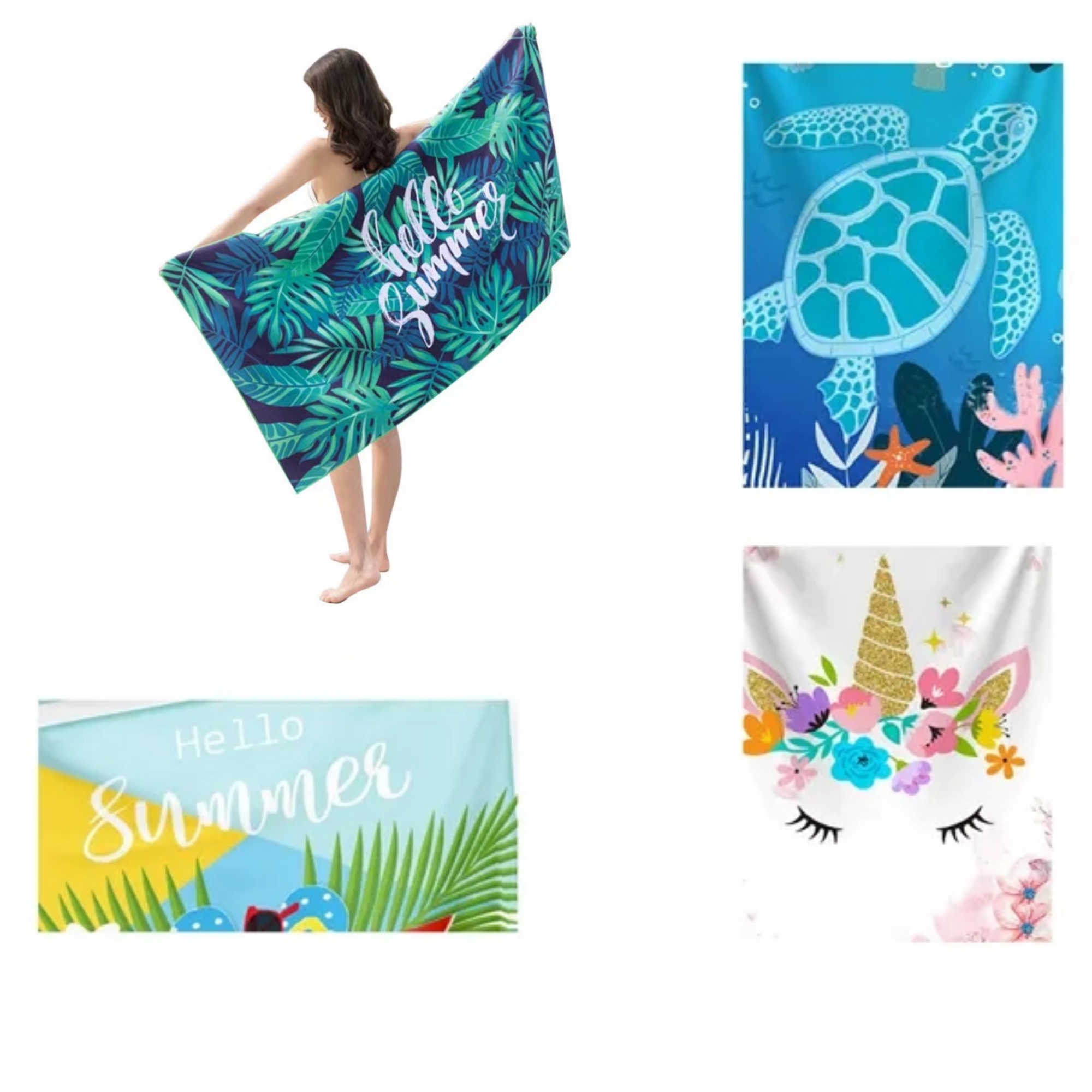 Customized Microfiber Beach Towel Quick Dry 1