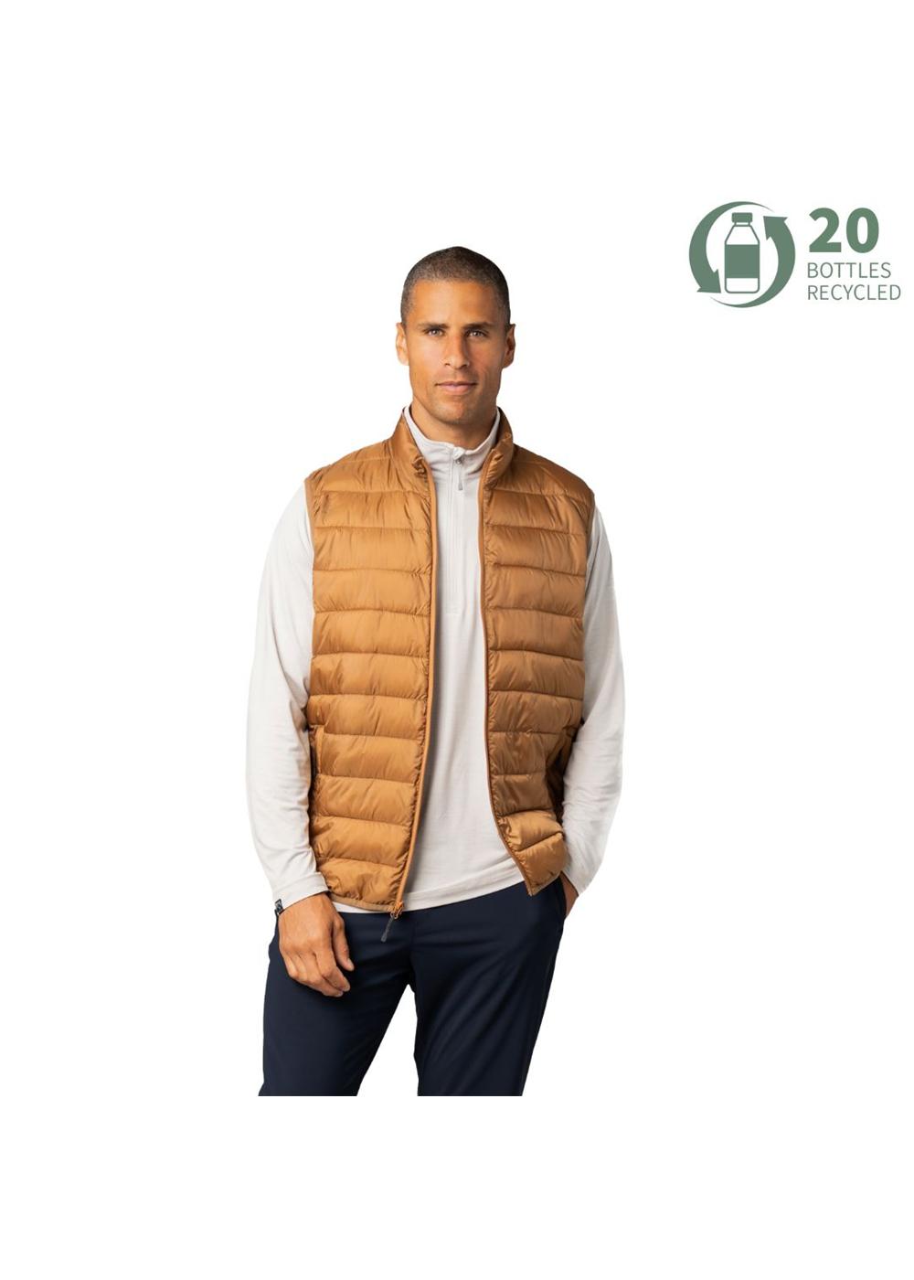 Storm Creek Men's Pacific Puffer 100 GSM Insulated Faux Down Packable Quilted Vest 34