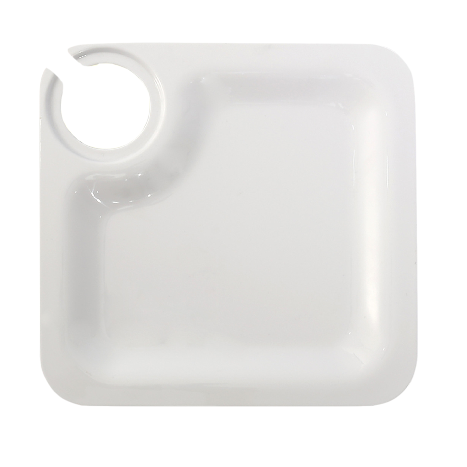 Melamine Appetizer Tray w/ Wine Glass Holder 2