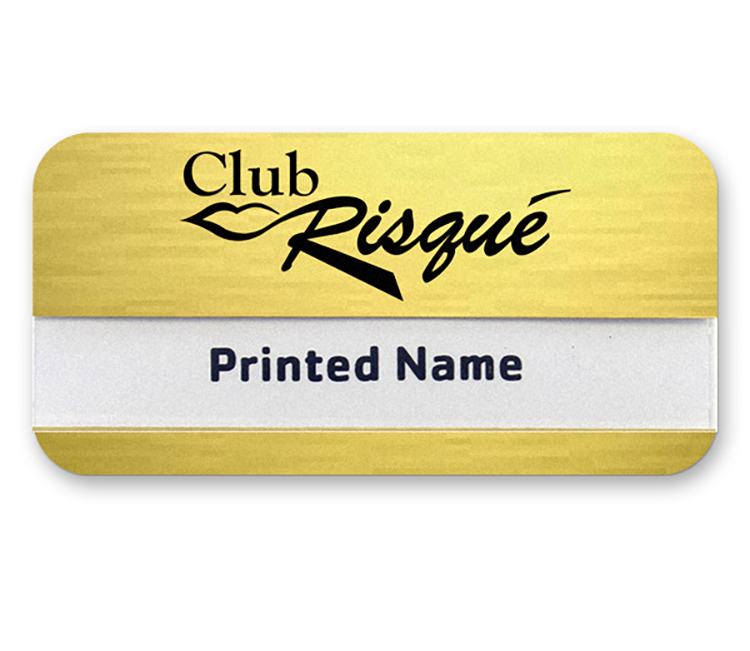 The Orion full color metallic reusable name badge 1.5"x3" 5