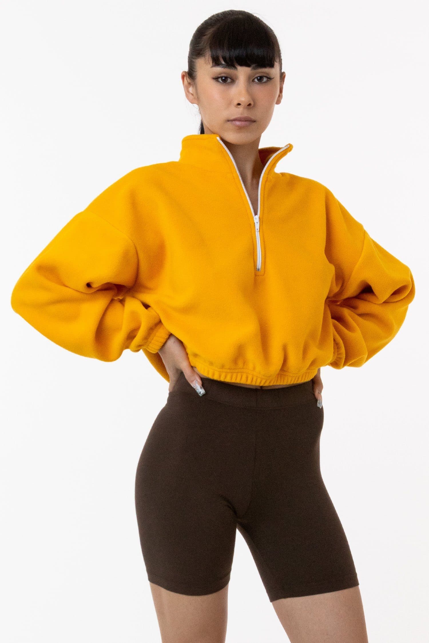 Cropped Polar Fleece Half Zip, custom hoodie or sweatshirt with logo imprint 1