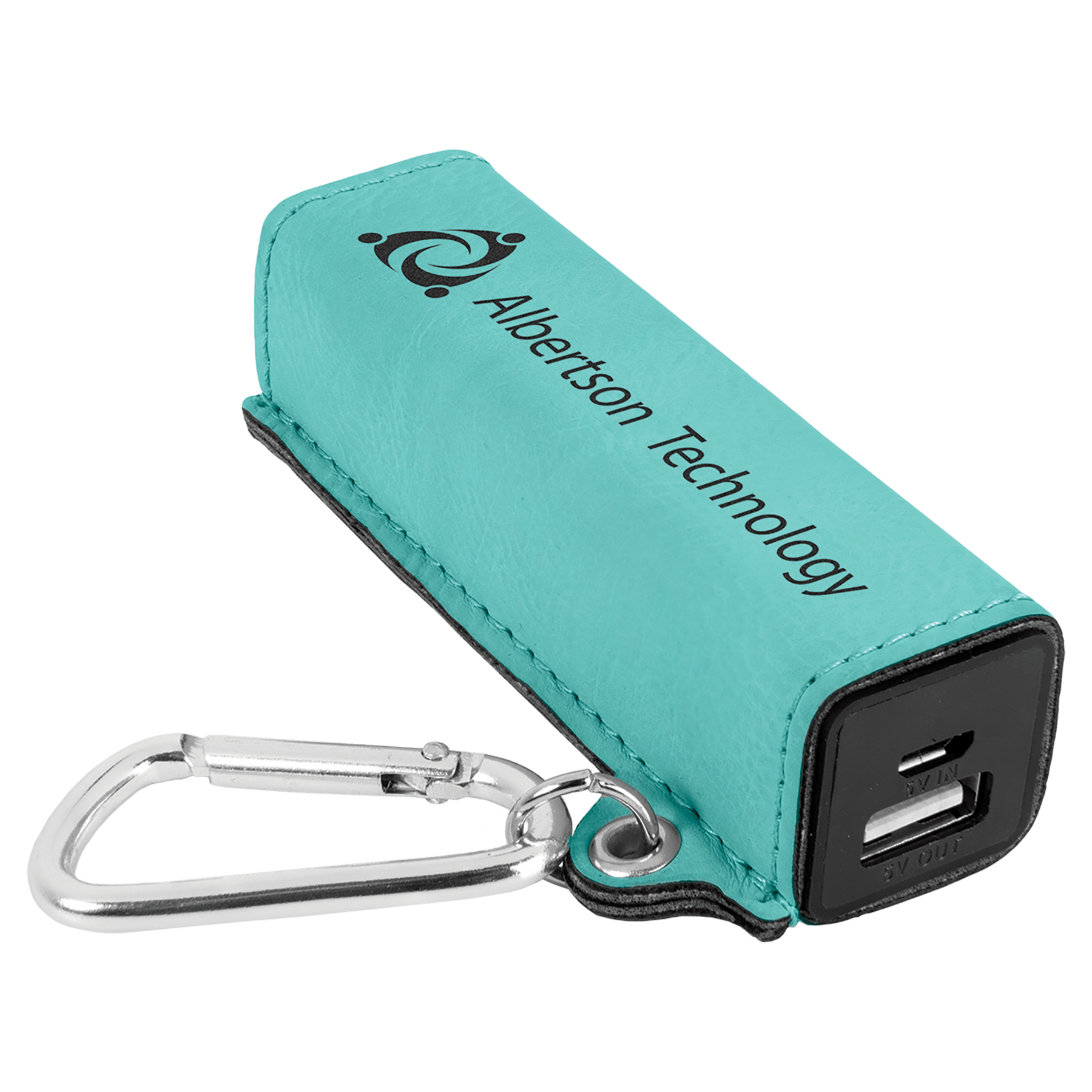 Laserable Leatherette 2200 Mah Power Bank With Usb Cord 7