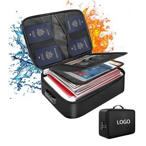 Fireproof Waterproof 3-Layer Document File Bag with Lock 7