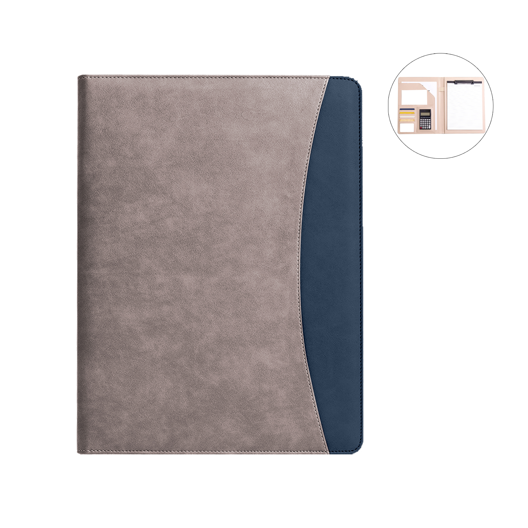 Multifunctional A4 Leather Folder With Calculator And NotePad (25 Page) 1