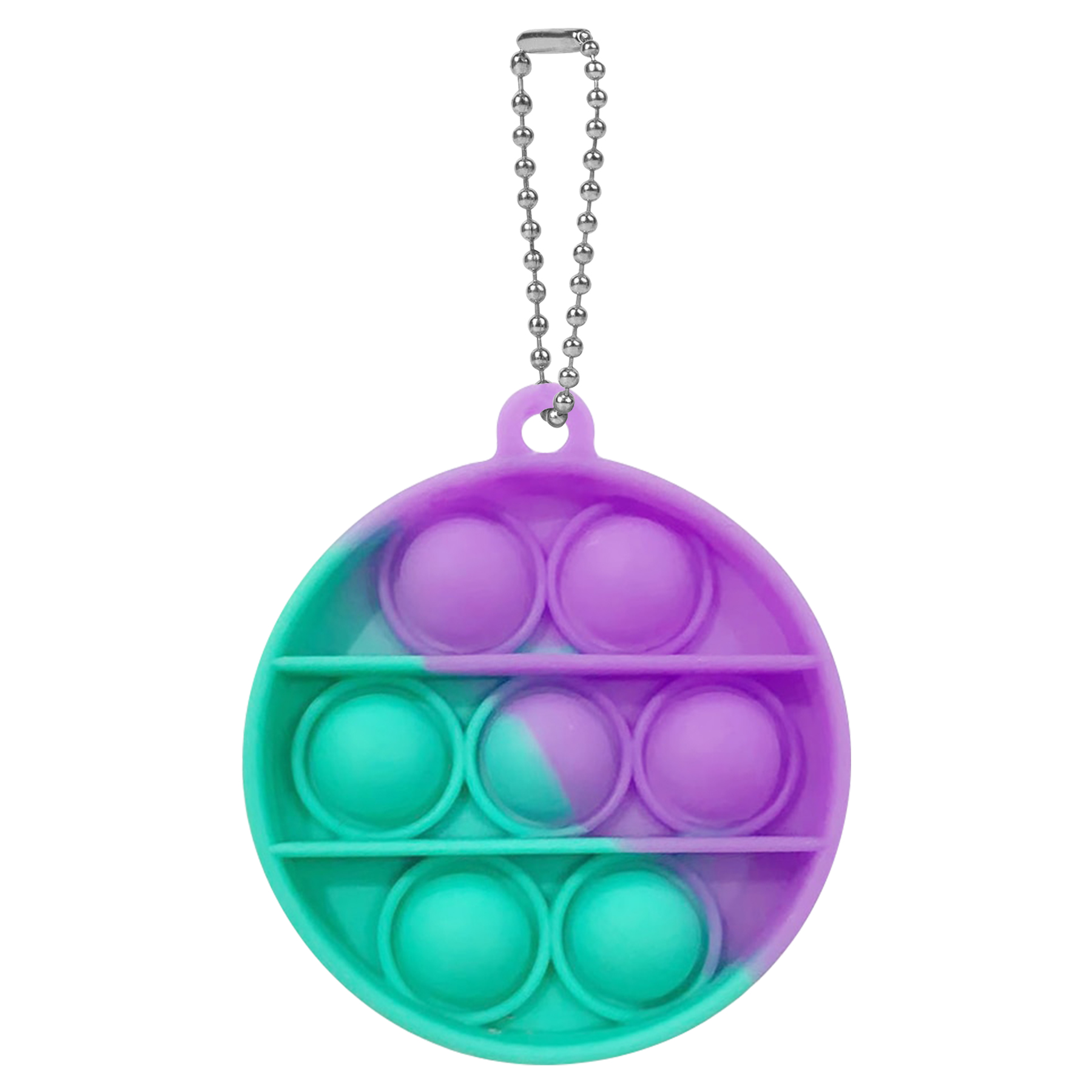 Round Mini Push Bubble Stress Relief Toy Keychain 2