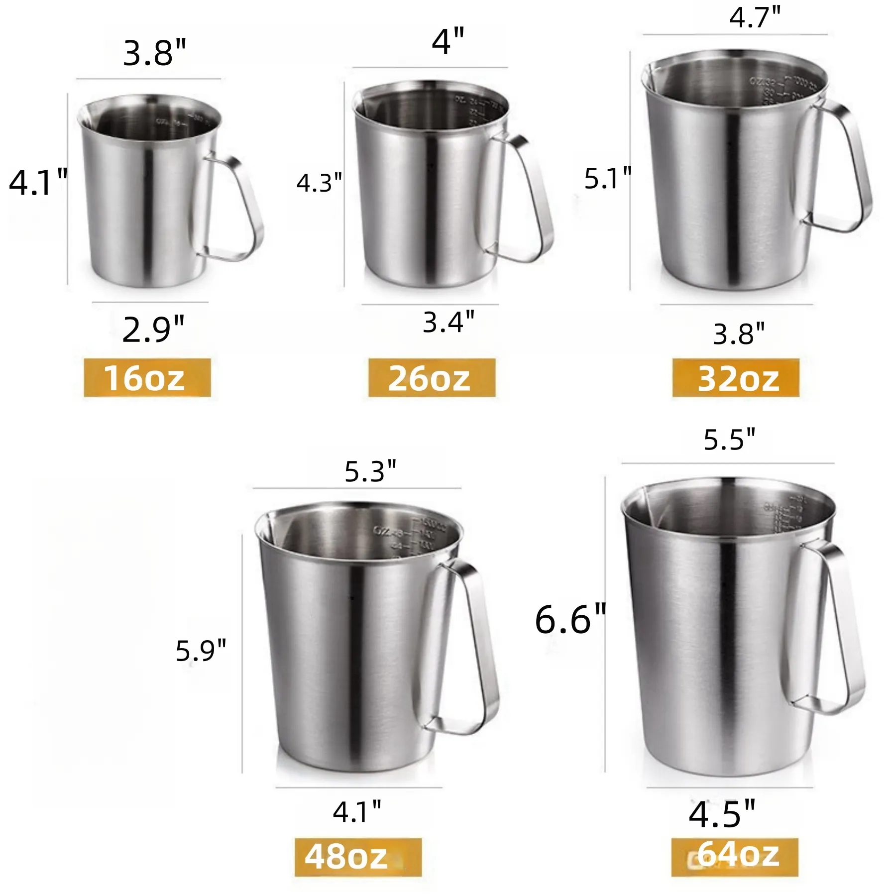 Stainless Steel Measuring Cups 2
