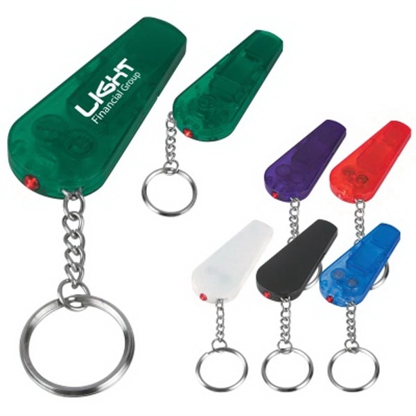 Imprinted Whistle Light/Key Chain 1