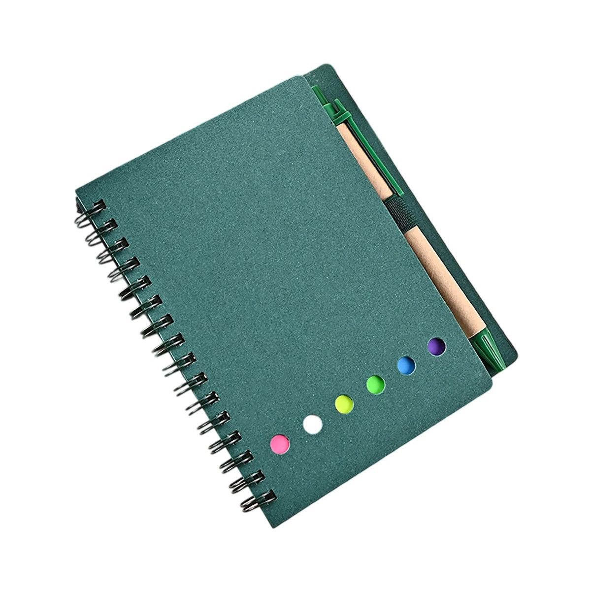Paper Spiral Notepad with Elastic Pen Loop and Tabs 3