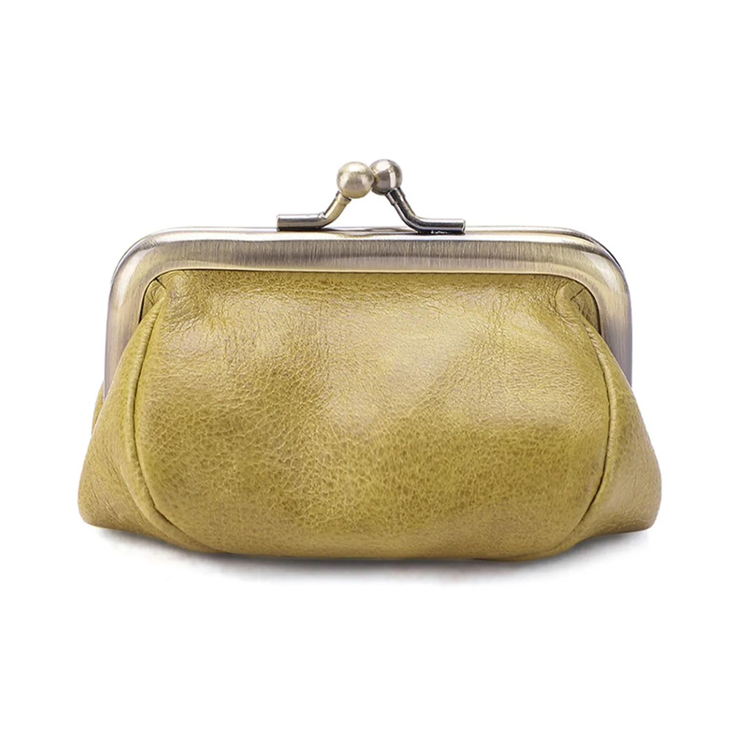 Leather Kiss Lock Coin Purse Wallet 3